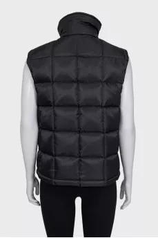 Black vest with logo patch