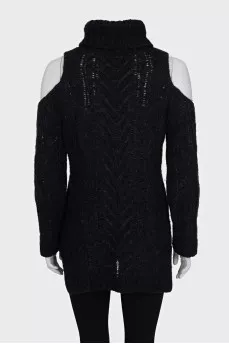 Black sweater with cutout shoulders
