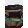 Velvet bag with accent handle