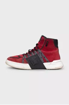 Men's high-top suede sneakers