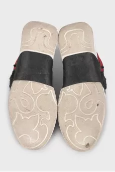 Men's high-top suede sneakers
