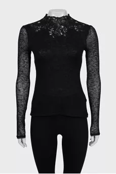 Black long sleeve with lace