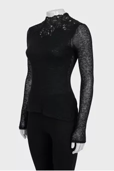 Black long sleeve with lace