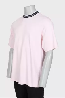 Men's T-shirt with logo on the collar