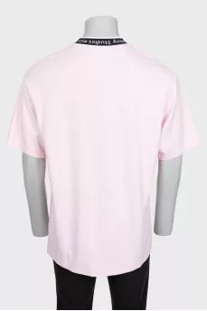 Men's T-shirt with logo on the collar