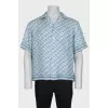 Men's silk shirt with signature print