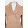 Straight-cut button-down coat