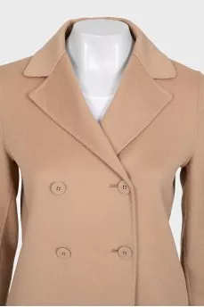 Straight-cut button-down coat