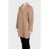 Straight-cut button-down coat