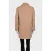 Straight-cut button-down coat