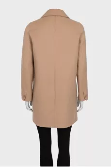 Straight-cut button-down coat