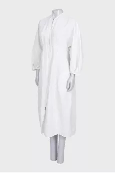 White linen dress with zipper