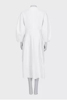 White linen dress with zipper