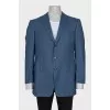 Men's blue jacket with a small print