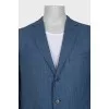 Men's blue jacket with a small print