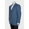 Men's blue jacket with a small print