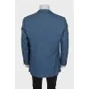 Men's blue jacket with a small print