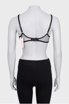 Black lace bra with tag