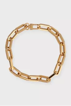 Large link gold choker