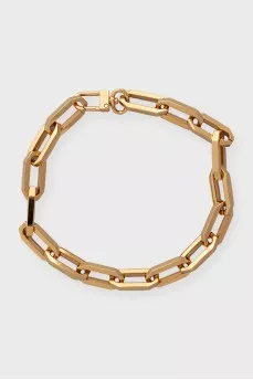Large link gold choker