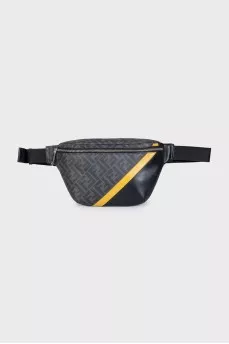 Men's black waist bag