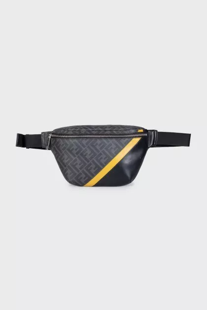 Men's black waist bag