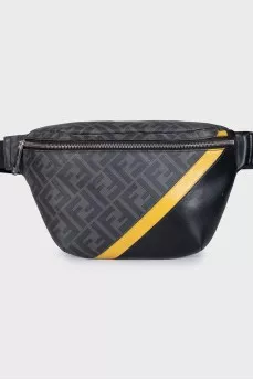 Men's black waist bag
