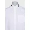 Men's shirt with embroidered collar