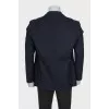 Men's black printed wool jacket