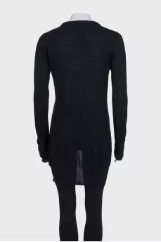 Black cardigan with tie