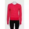 Red polka dot cardigan