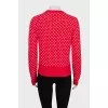 Red polka dot cardigan