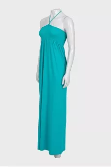 Blue dress with an open top