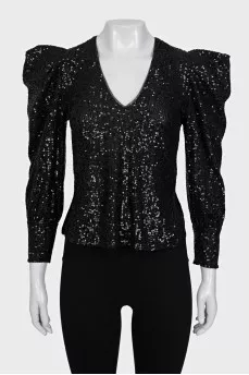 Black top with accent shoulders