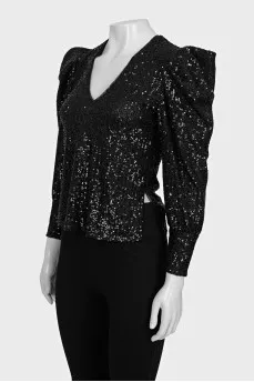 Black top with accent shoulders