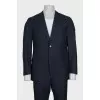 Men's straight-cut suit made of wool and silk