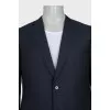 Men's straight-cut suit made of wool and silk