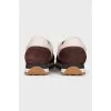 Beige sneakers with decor