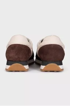 Beige sneakers with decor
