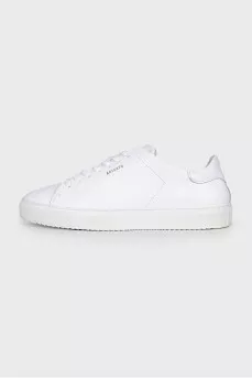 Men's white leather sneakers