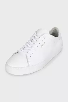 Men's white leather sneakers