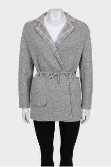 Reversible cashmere coat