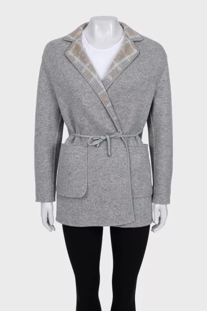 Reversible cashmere coat
