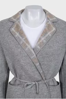 Reversible cashmere coat