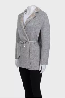 Reversible cashmere coat