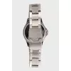 Silver watch with folding bracelet