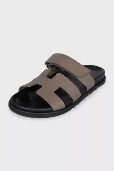 Chypre leather flip-flops