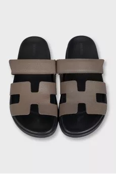 Chypre leather flip-flops