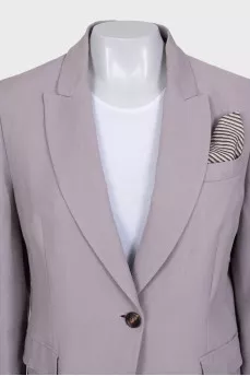 Purple suit with straight trousers