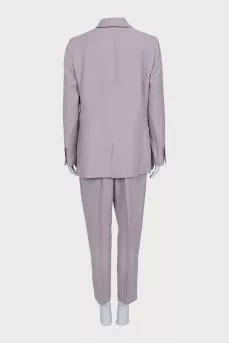 Purple suit with straight trousers